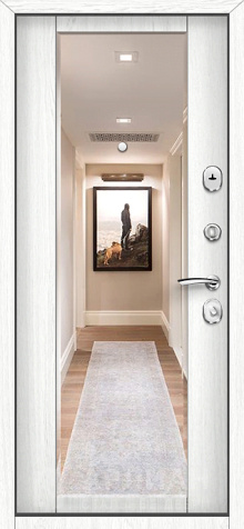 Фото №2 «Металлическая входная дверь с зеркалом №47»