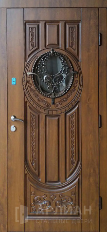 Фото « Входная дверь коричневого цвета утепленная для частного дома №21»